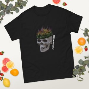Dreamworld skull t-shirt black background
