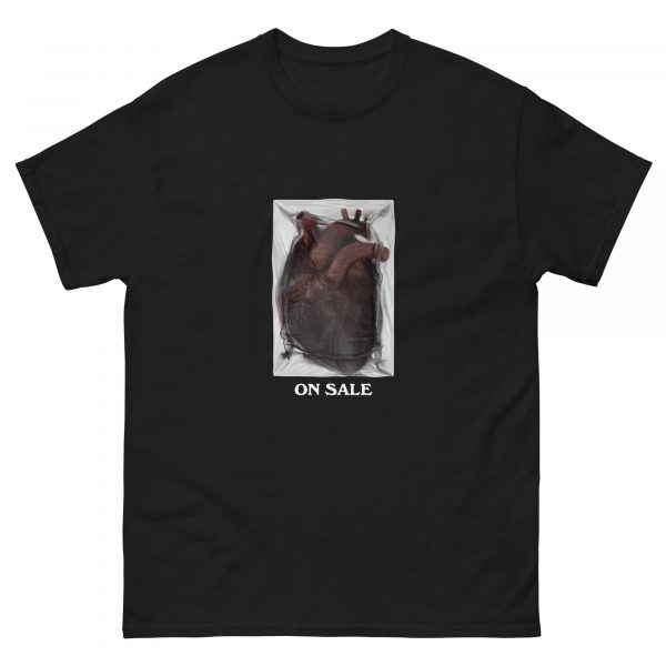 heart on sale t-shirt black