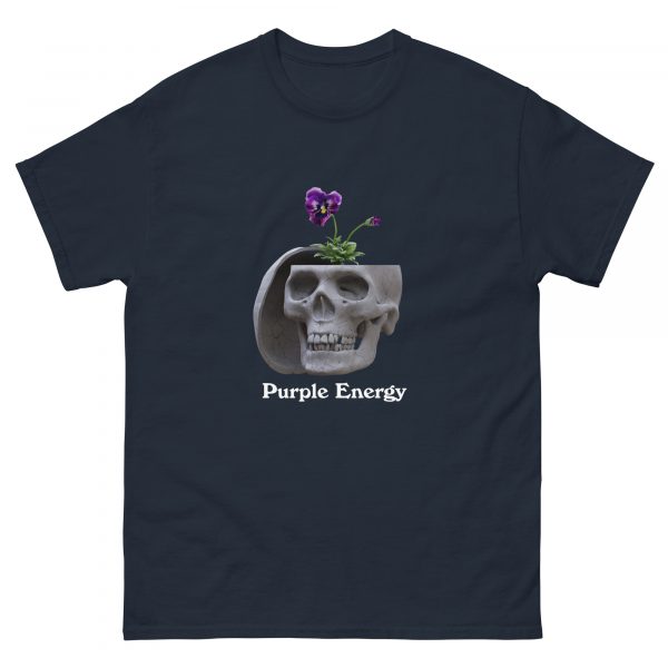 Purple Energy Skull tshirt navy