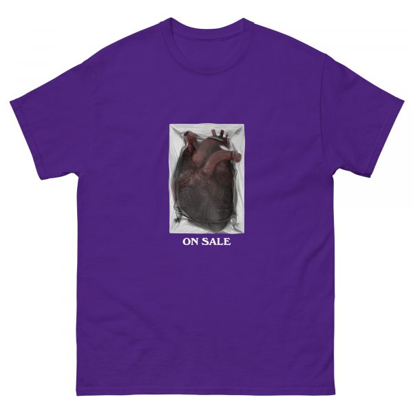 heart on sale t-shirt purple
