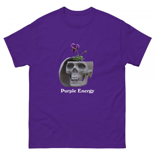 Purple Energy Skull tshirt purple
