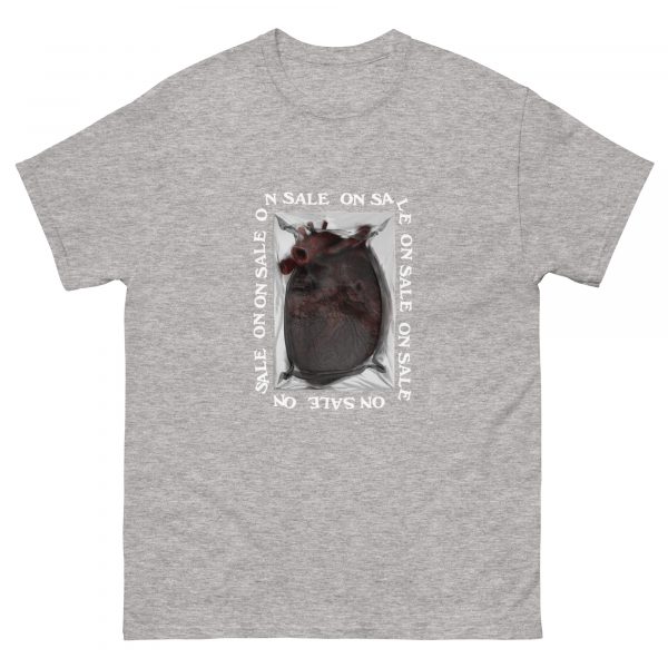 Heart on sale t-shirt grey