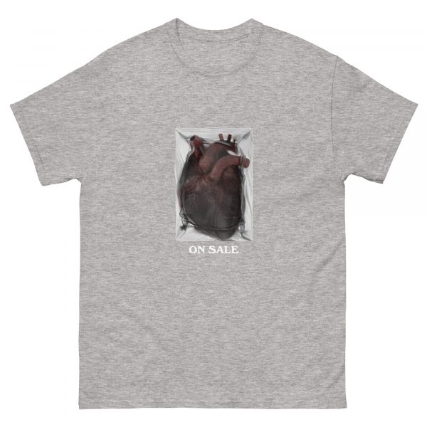 heart on sale t-shirt grey