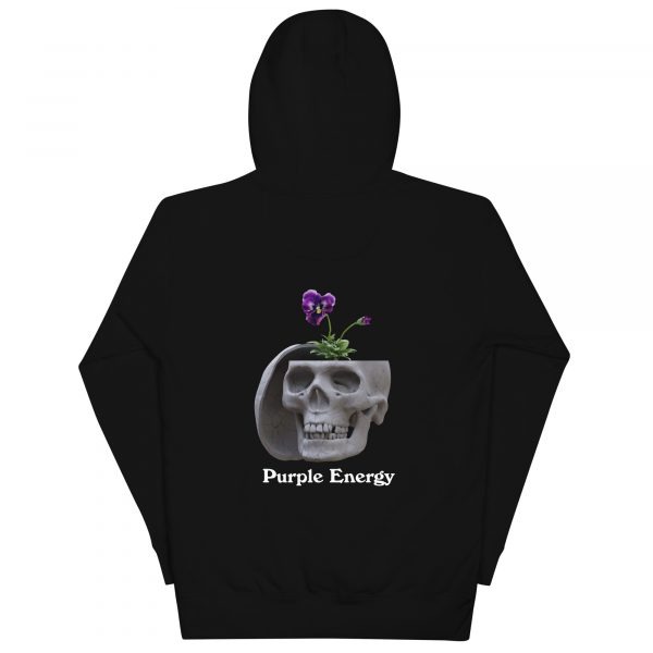 Purple Energy Skull Hoodie Black