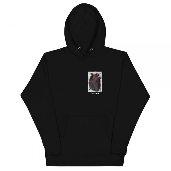tiny heart on sale hoodie black
