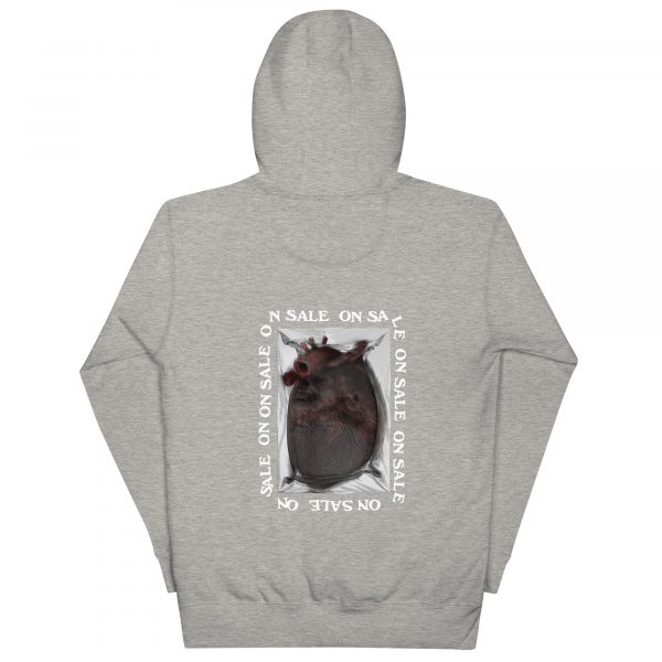 Heart on sale grey hoodie