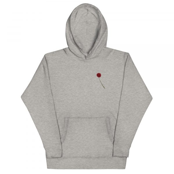 Broken heart hoodie grey