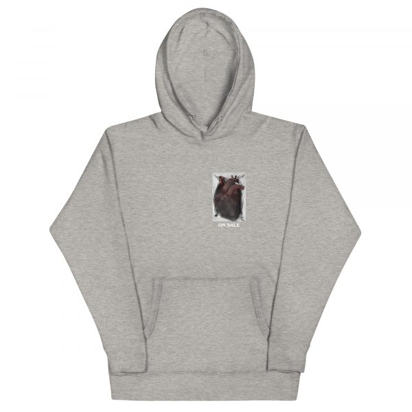 tiny heart on sale hoodie grey