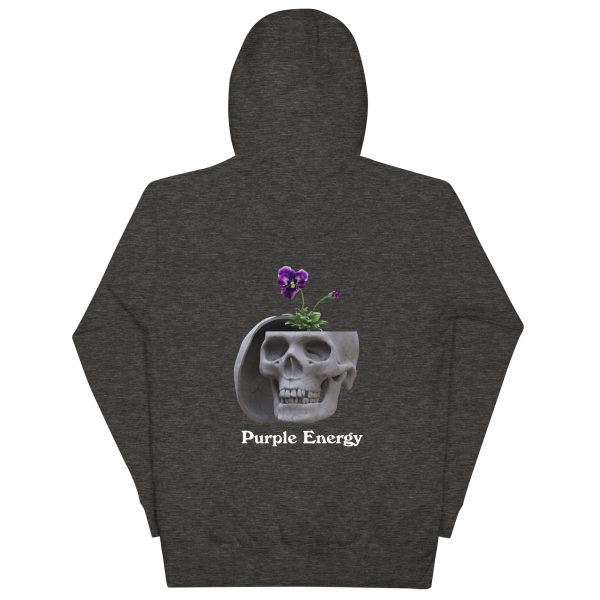 Purple Energy Skull Hoodie charcoal