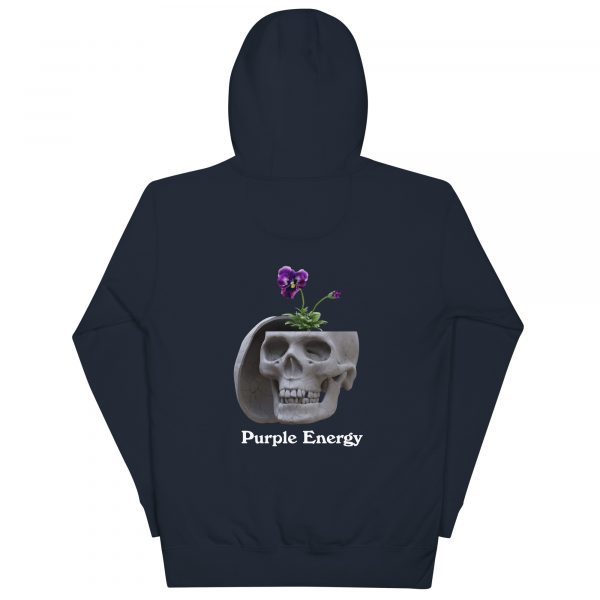 Purple Energy Skull Hoodie navy